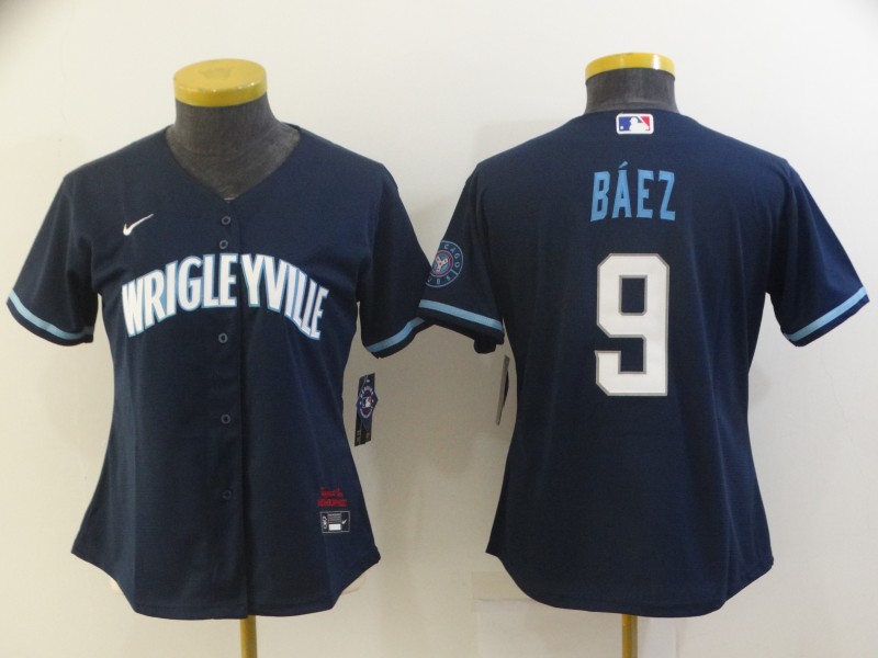 Women Cubs 9 Javier Baez Navy 2021 City Connect Cool Base Jersey,We sell and wholesale Women Cubs 9 Javier Baez Navy 2021 City Connect Cool Base Jersey on line form chian!